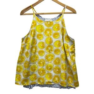 Porridge Anthropologie Lemon Slice Print Halter Camisole Tank Top Women Medium